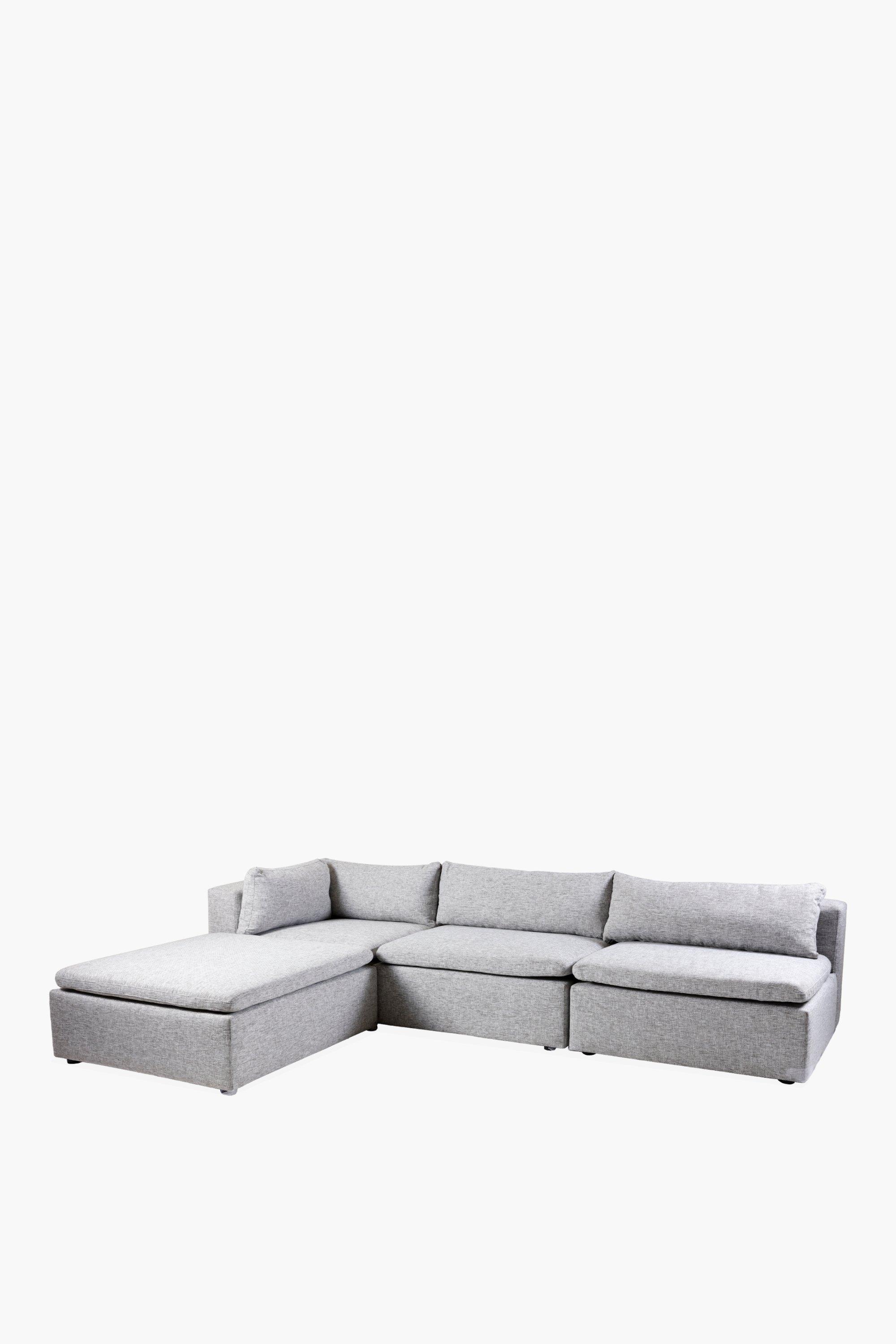 Aura L-Shaped Modular Sofa in grey